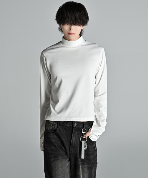 ADRER（アドラー）の「High Neck Compact Long T / ハイネックコンパクトロングT（Tシャツ/カットソー・メンズ・ブラック/ホワイト・S/XS/M/L）」の18枚目の写真