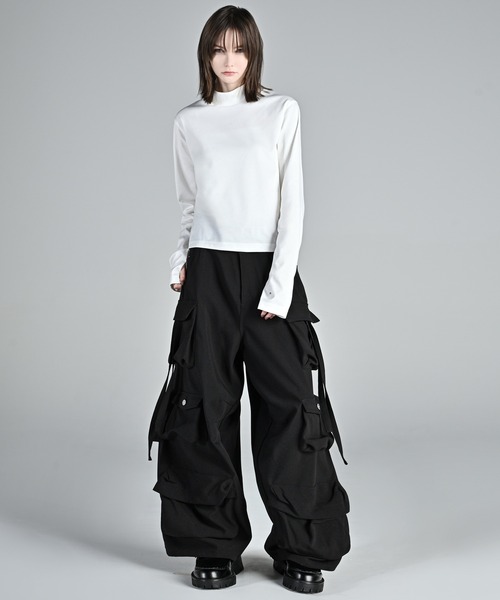 ADRER（アドラー）の「High Neck Compact Long T / ハイネックコンパクトロングT（Tシャツ/カットソー・メンズ・ブラック/ホワイト・S/XS/M/L）」の22枚目の写真