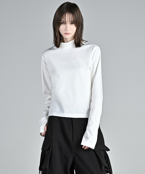 ADRER（アドラー）の「High Neck Compact Long T / ハイネックコンパクトロングT（Tシャツ/カットソー・メンズ・ブラック/ホワイト・S/XS/M/L）」の21枚目の写真