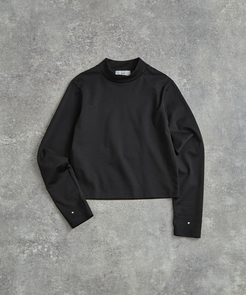 ADRER（アドラー）の「High Neck Compact Long T / ハイネックコンパクトロングT（Tシャツ/カットソー・メンズ・ブラック/ホワイト・S/XS/M/L）」の4枚目の写真