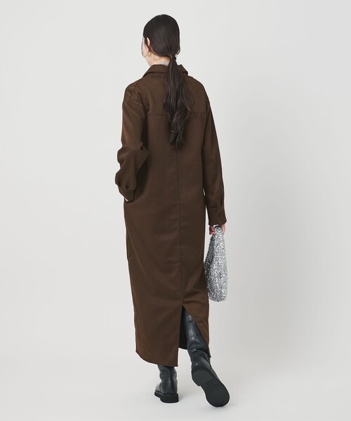 THOUSAND MILE(サウザンドマイル)の「<THOUSAND MILE>ハーフジップ ワンピース(ワンピース・レディース・ダークグレー/ダークブラウン・FREE)」の8枚目の写真