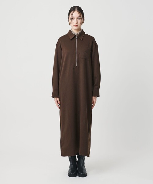 THOUSAND MILE(サウザンドマイル)の「<THOUSAND MILE>ハーフジップ ワンピース(ワンピース・レディース・ダークグレー/ダークブラウン・FREE)」の10枚目の写真