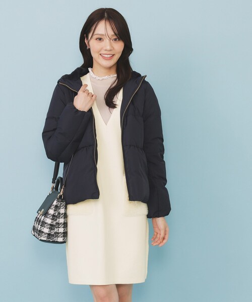 セール】ファーポケットニットジャンスカ【洗濯機OK】（ワンピース