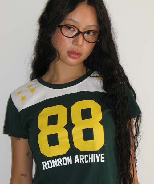 RONRON(ロンロン)の「SPORTY 88 STAR SHORT T SHIRT GREEN(Tシャツ/カットソー・レディース・その他・FREE)」の2枚目の写真