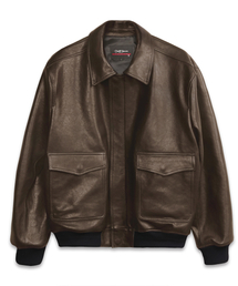 DOFFJASON（ドフジェーソン）の「プレミアムベジタブルクラシックA-2ジャケットヘザーブラウン（ライダースジャケット）」