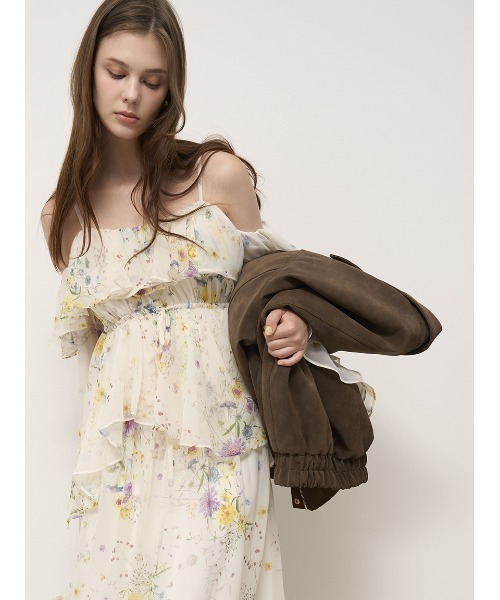 SNIDEL（スナイデル）の「マルチファブリックボアカラーブルゾン（ブルゾン・レディース・ブラック/グレー/ブラウン・0/1）」の9枚目の写真