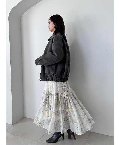 SNIDEL（スナイデル）の「マルチファブリックボアカラーブルゾン（ブルゾン・レディース・ブラック/グレー/ブラウン・0/1）」の12枚目の写真