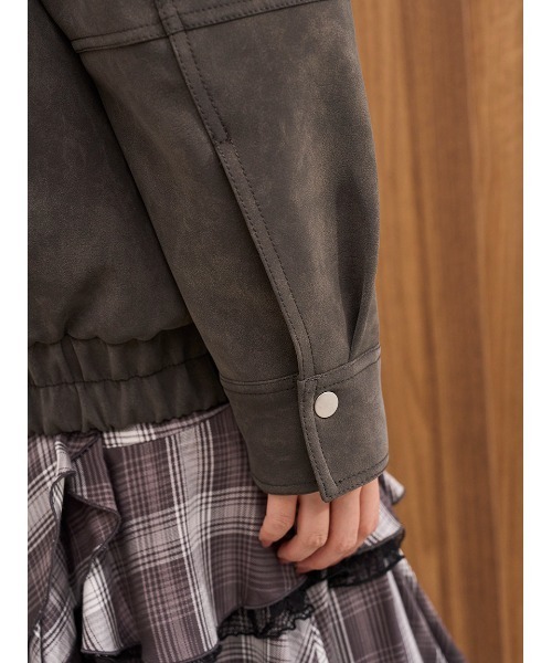 SNIDEL（スナイデル）の「マルチファブリックボアカラーブルゾン（ブルゾン・レディース・ブラック/グレー/ブラウン・0/1）」の18枚目の写真