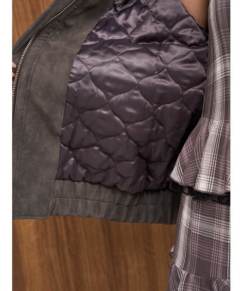 SNIDEL（スナイデル）の「マルチファブリックボアカラーブルゾン（ブルゾン・レディース・ブラック/グレー/ブラウン・0/1）」の21枚目の写真