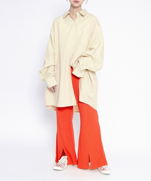 PUNYUS（プニュズ）の「フロントスリットフレアパンツ（その他パンツ・レディース・イエロー/レッド/カーキ/ブラック・1/2/3/4/5）」の7枚目の写真