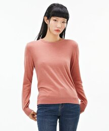 女性ベーシックラウンドセーター-AFZG5204D0P