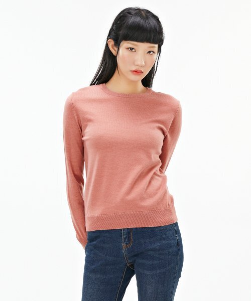 CHASECULT(チェイスカルト)の「女性ベーシックラウンドセーター-AFZG5204D0P(ニット/セーター・レディース・PINK・85)」の3枚目の写真