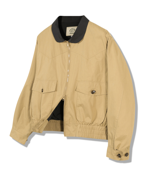 GUBIN(グビン)の「(W) 配色ショートコットンチノジャケット(ナイロンジャケット・レディース・その他・SMALL/MEDIUM)」の1枚目の写真
