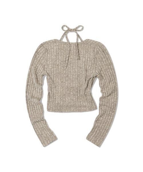 MOAA（モア）の「クロップホルターネックレイヤードカーディガン (ベージュ)（ニット/セーター・レディース・その他・SMALL/MEDIUM）」の6枚目の写真