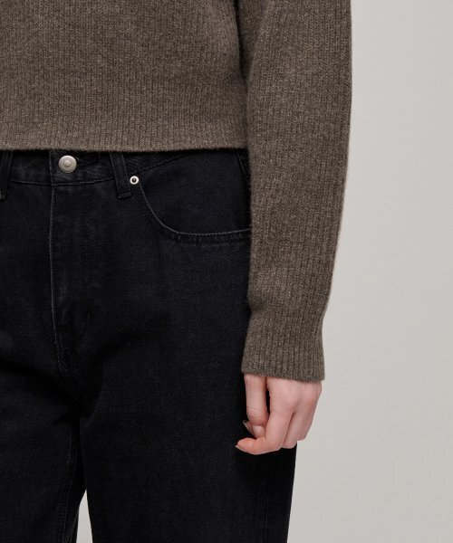 MUSINSA STANDARD WOMAN（ムシンサスタンダードウーマン）の「ウィメンズラムウールリブニットハーフジップ[モカブラウン]（ニット/セーター・レディース・その他・X-SMALL/SMALL/MEDIUM/LARGE）」の3枚目の写真