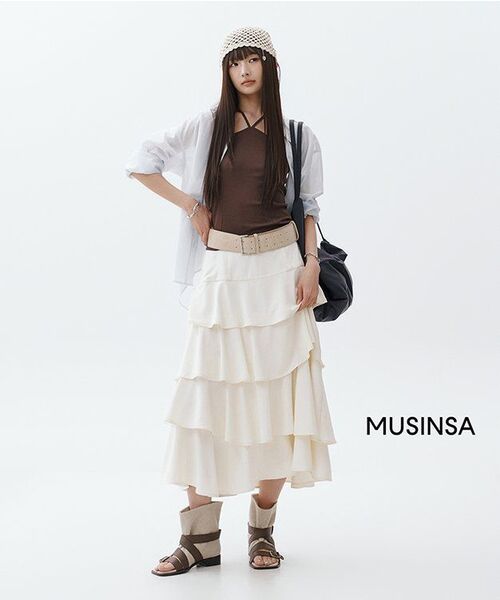 ZEROSTREET（ゼロストリート）の「[3カラー] カンカンフレアスカート（スカート・レディース・ブラウン/アイボリー/ブラック・MEDIUM/SMALL）」の7枚目の写真
