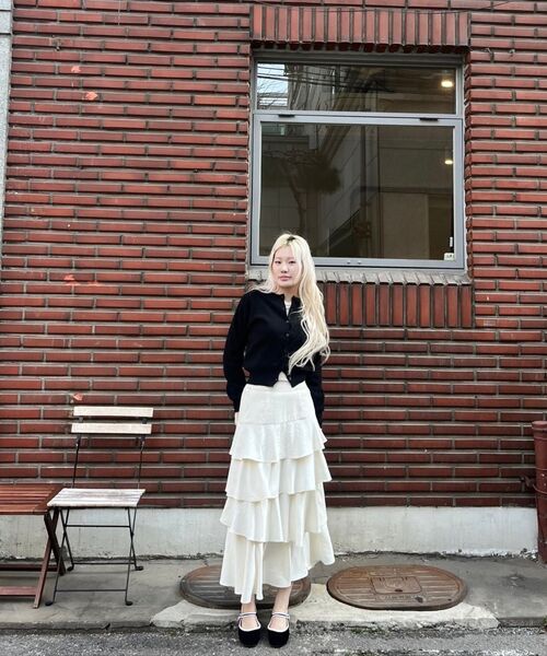 ZEROSTREET（ゼロストリート）の「[3カラー] カンカンフレアスカート（スカート・レディース・ブラウン/アイボリー/ブラック・MEDIUM/SMALL）」の8枚目の写真