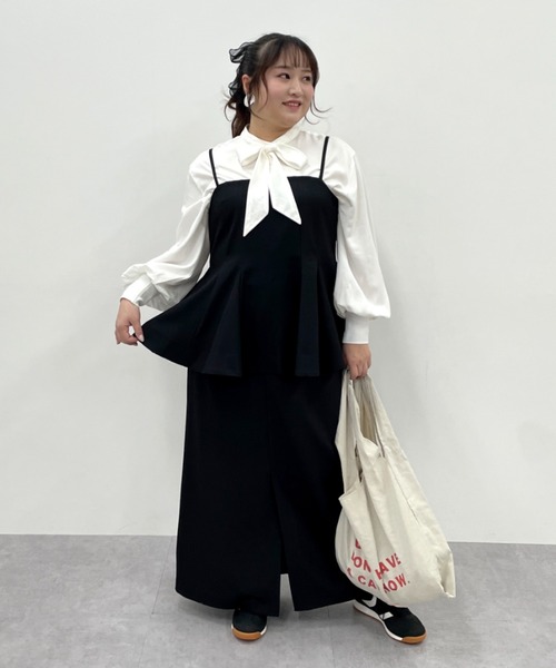 CHIC STYLE(シックスタイル)の「【セットアップ対応】タイトマキシスカート<大きいサイズ有>シックスタイル(スカート・レディース・モカ/ブラック・M/L/LL/3L/4L/5L)」の8枚目の写真