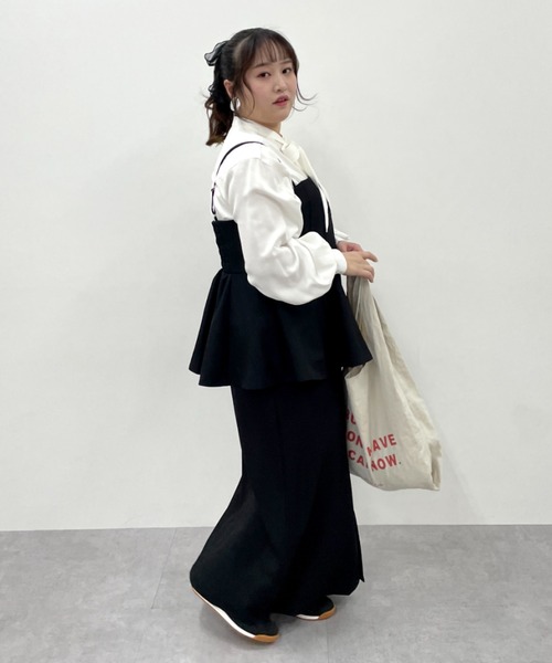 CHIC STYLE(シックスタイル)の「【セットアップ対応】タイトマキシスカート<大きいサイズ有>シックスタイル(スカート・レディース・モカ/ブラック・M/L/LL/3L/4L/5L)」の9枚目の写真