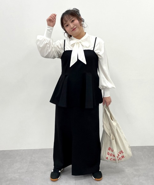 CHIC STYLE(シックスタイル)の「【セットアップ対応】タイトマキシスカート<大きいサイズ有>シックスタイル(スカート・レディース・モカ/ブラック・M/L/LL/3L/4L/5L)」の11枚目の写真