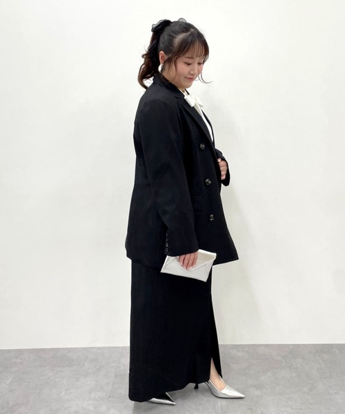 CHIC STYLE(シックスタイル)の「【セットアップ対応】タイトマキシスカート<大きいサイズ有>シックスタイル(スカート・レディース・モカ/ブラック・M/L/LL/3L/4L/5L)」の14枚目の写真