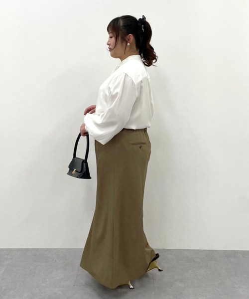 CHIC STYLE(シックスタイル)の「【セットアップ対応】タイトマキシスカート<大きいサイズ有>シックスタイル(スカート・レディース・モカ/ブラック・M/L/LL/3L/4L/5L)」の5枚目の写真