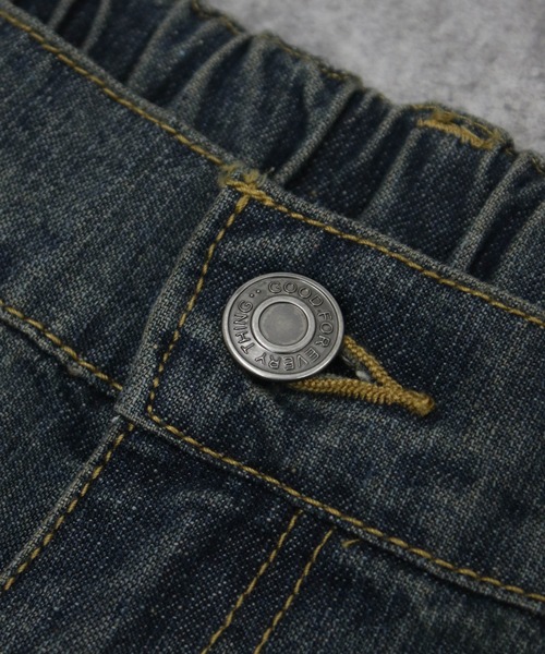 NYLAUS(ナイラス)の「【NYS】トライバル カットオフモチーフ バギーパンツ ワイドデニムパンツ(デニムパンツ・メンズ・ブラック/ブルー・M/L)」の6枚目の写真