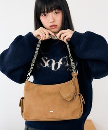 Heather | チャーム付きWポケットBAG　613979(ショルダーバッグ)