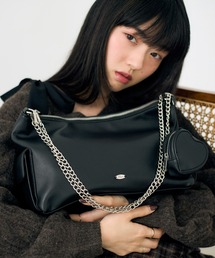 Heather | チャーム付きWポケットBAG　613979(ショルダーバッグ)