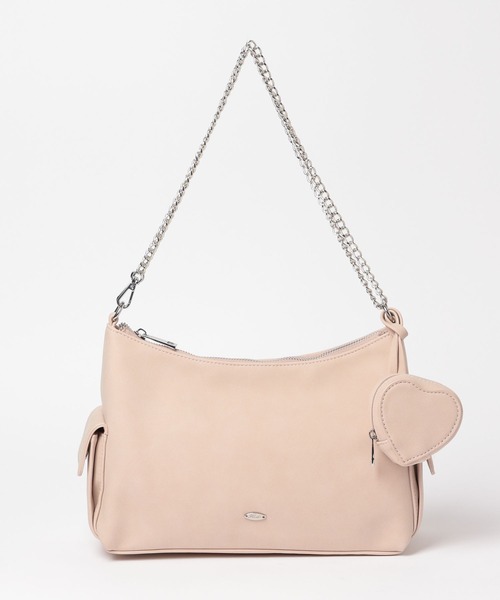 Heather（ヘザー）の「チャーム付きWポケットBAG　613979（ショルダーバッグ・レディース・アイボリー/ブラック/ベージュ/ピンク・ONE SIZE）」の13枚目の写真