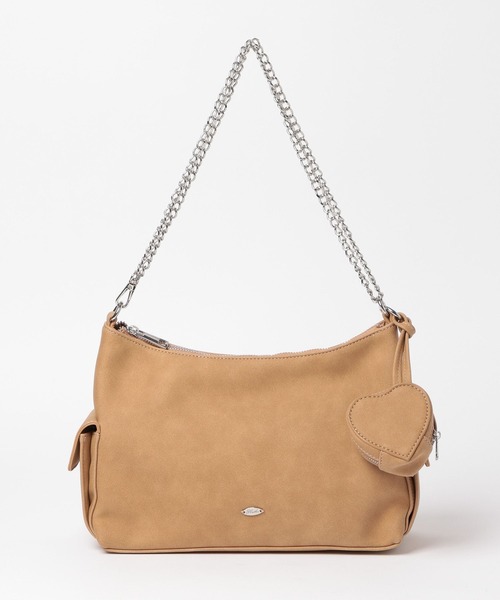 Heather（ヘザー）の「チャーム付きWポケットBAG　613979（ショルダーバッグ・レディース・アイボリー/ブラック/ベージュ/ピンク・ONE SIZE）」の14枚目の写真