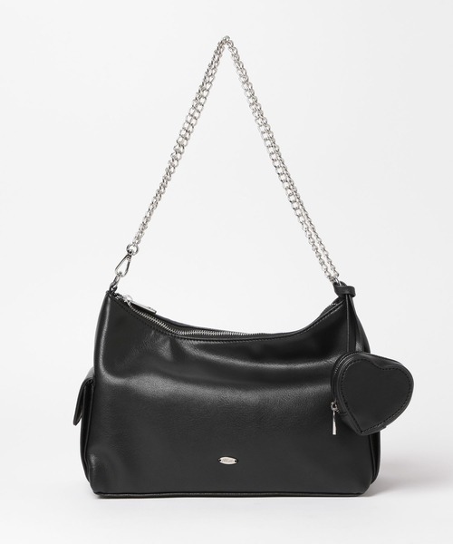 Heather（ヘザー）の「チャーム付きWポケットBAG　613979（ショルダーバッグ・レディース・アイボリー/ブラック/ベージュ/ピンク・ONE SIZE）」の15枚目の写真