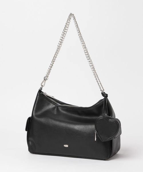 Heather（ヘザー）の「チャーム付きWポケットBAG　613979（ショルダーバッグ・レディース・アイボリー/ブラック/ベージュ/ピンク・ONE SIZE）」の16枚目の写真