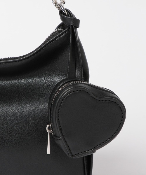 Heather（ヘザー）の「チャーム付きWポケットBAG　613979（ショルダーバッグ・レディース・アイボリー/ブラック/ベージュ/ピンク・ONE SIZE）」の22枚目の写真