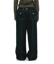 INDIGO BUCKLE PANTS [INDIGO]