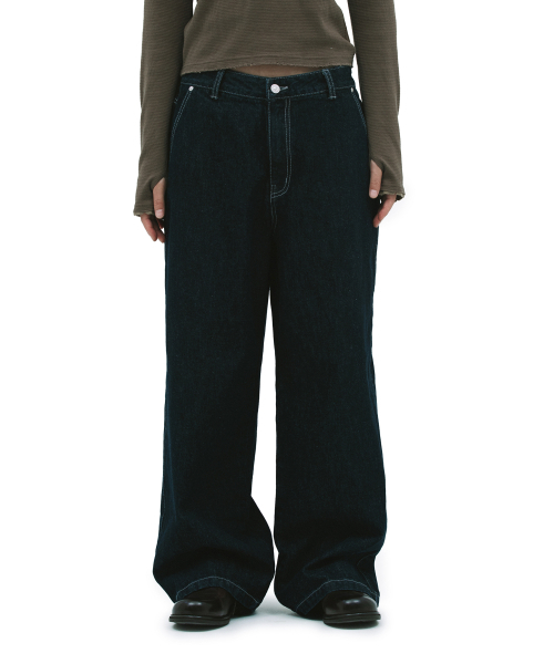 DEFGARMENTS（デフグラメンツ）の「INDIGO BUCKLE PANTS [INDIGO]（デニムパンツ・レディース・その他・X-SMALL/SMALL/MEDIUM/LARGE）」の2枚目の写真