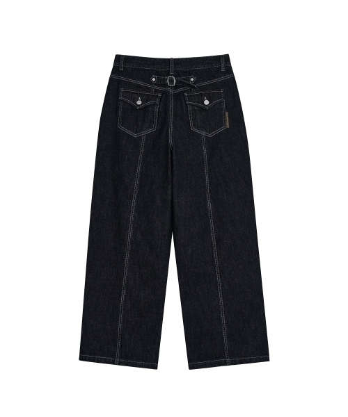 DEFGARMENTS（デフグラメンツ）の「INDIGO BUCKLE PANTS [INDIGO]（デニムパンツ・レディース・その他・X-SMALL/SMALL/MEDIUM/LARGE）」の7枚目の写真