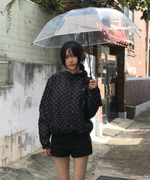 CHICKS（チックス）の「ツイスタードットウィンドブレーカー ブラック（ナイロンジャケット）」