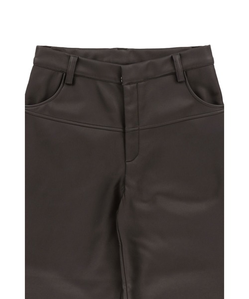 ✨新品未使用タグ付き★EPTM★ストレッチレザーパンツ✦ギャング文字刺繍 Dealivez Black Letter カーゴパンツ ALL刺繍 Backロゴ Wide ワイド