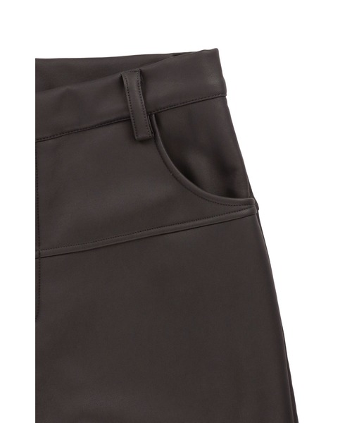 ALEXIA STAM(アリシアスタン)の「Fake Leather Wide Pants /裏起毛 フェイクレザーパンツ(その他パンツ・レディース・ブラウン/ブラック・S/M)」の8枚目の写真