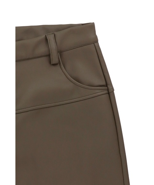 ALEXIA STAM(アリシアスタン)の「Fake Leather Wide Pants /裏起毛 フェイクレザーパンツ(その他パンツ・レディース・ブラウン/ブラック・S/M)」の13枚目の写真