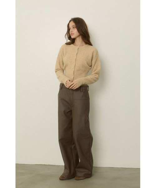 ALEXIA STAM(アリシアスタン)の「Fake Leather Wide Pants /裏起毛 フェイクレザーパンツ(その他パンツ・レディース・ブラウン/ブラック・S/M)」の20枚目の写真