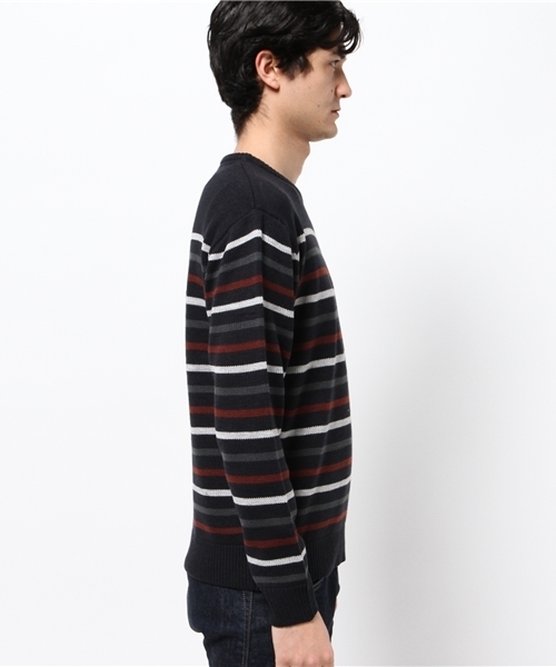 CIAOPANIC TYPY（チャオパニックティピー）の「マルチボーダーニットプルオーバー（ニット/セーター・メンズ・ネイビー/グレー/ホワイト・LARGE/MEDIUM/SMALL）」の7枚目の写真