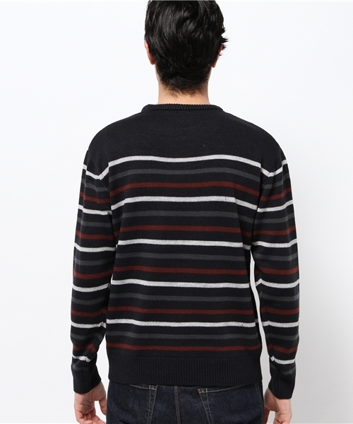 CIAOPANIC TYPY（チャオパニックティピー）の「マルチボーダーニットプルオーバー（ニット/セーター・メンズ・ネイビー/グレー/ホワイト・LARGE/MEDIUM/SMALL）」の8枚目の写真