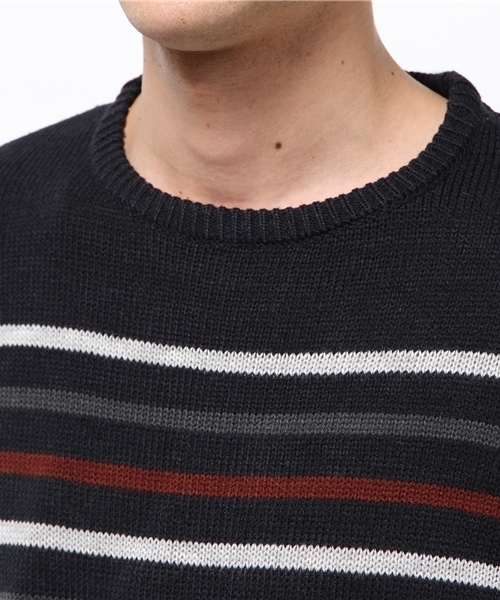 CIAOPANIC TYPY（チャオパニックティピー）の「マルチボーダーニットプルオーバー（ニット/セーター・メンズ・ネイビー/グレー/ホワイト・LARGE/MEDIUM/SMALL）」の9枚目の写真