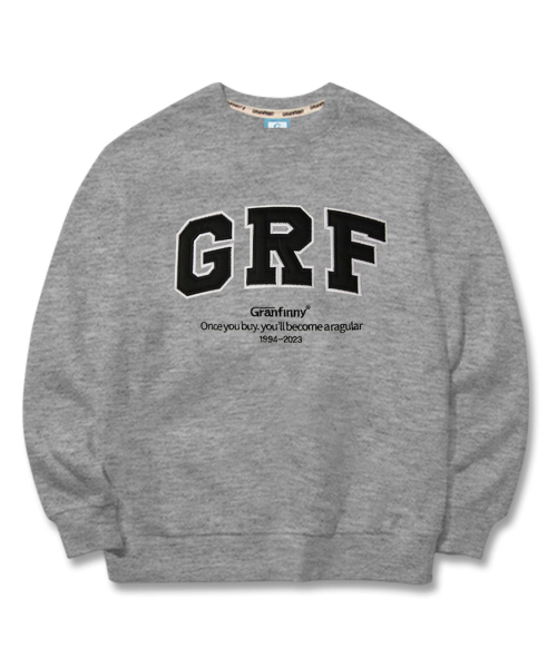 GRANFINNY(グランフィニ)の「GRF エンボス刺繍 スウェット - メランジ(スウェット・レディース・ミックスグレー・MEDIUM/LARGE/X-LARGE/XX-LARGE)」の1枚目の写真