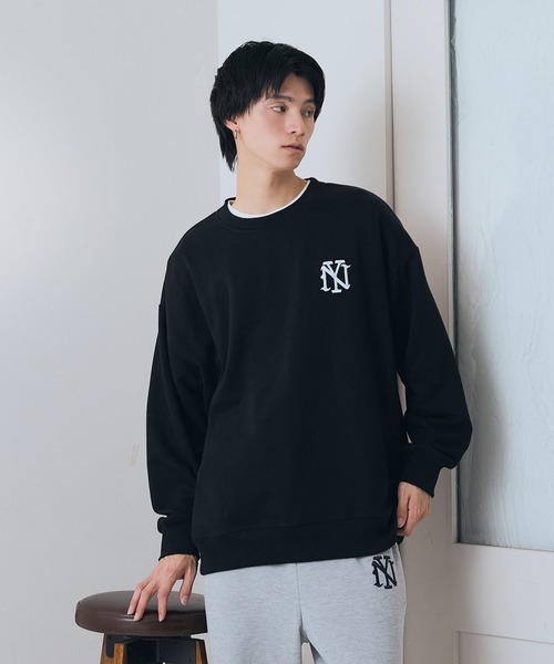 SAVIER(サビアー)の「【SAVIER:サビアー】【同デザインの商品とセットアップ可能】NY ロゴ刺繍 ルーズスウェット バルーンスリーブ 立体ロゴ ユニセックス(スウェット・メンズ・杢グレー/ネイビー/ブラック・MEDIUM/LARGE)」の15枚目の写真