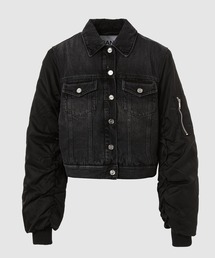 GANNI | Rigid Denim Mix Jacket(デニムジャケット)