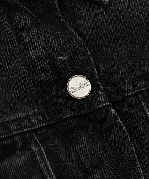 GANNI（ガニー）の「Rigid Denim Mix Jacket（デニムジャケット・レディース・ブラック系その他・36/38）」の9枚目の写真
