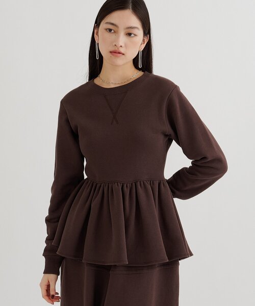 裏毛フリルプルオーバー（スウェット）｜Whim Gazette（ウィムガゼット